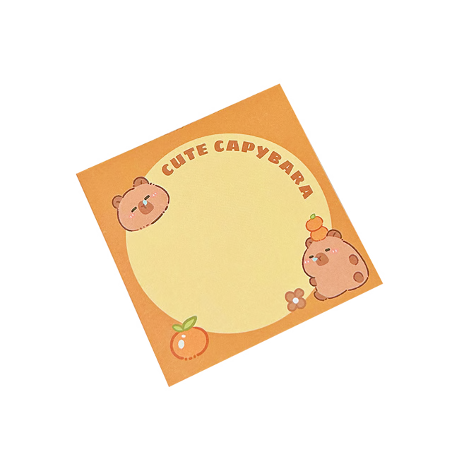 School Supplies Pad Stickers, Cute Cartoon Capybara Memo, Office Non Sticky Message Paper, Creative Hand Account Toy