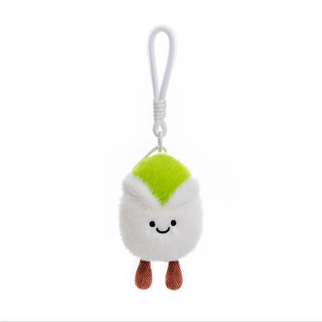 Fun Pistachio Plush Doll Keychains Fruit Plushie Pendant for Backpack, Christmas Decorations & Gifts