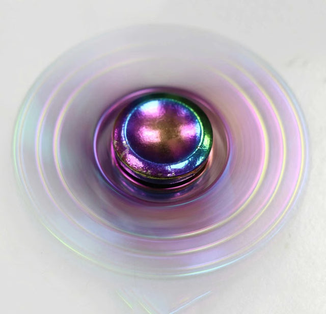 3 Sided Fidget Spinner Ball Toy for Desk EDC Stress Relief Focus & Relaxation Rainbow Color