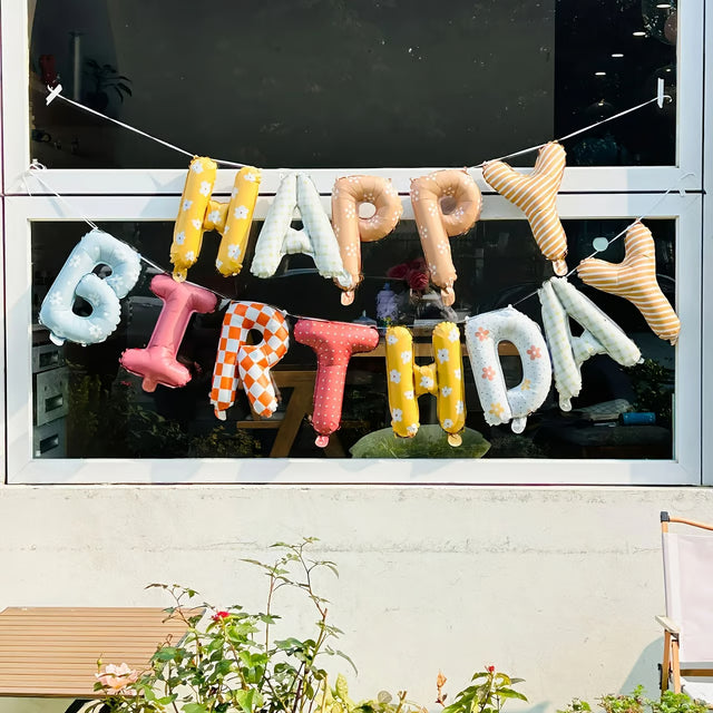 16 Inch Foil Happy Birthday Balloon Banner