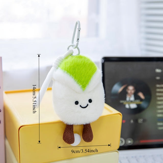 Fun Pistachio Plush Doll Keychains Fruit Plushie Pendant for Backpack, Christmas Decorations & Gifts