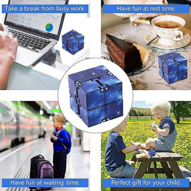 Infinity Cube Fidget Toy for ADHD Focus and Anxiety Relief