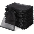 Black Organza Drawstring Gift Bags