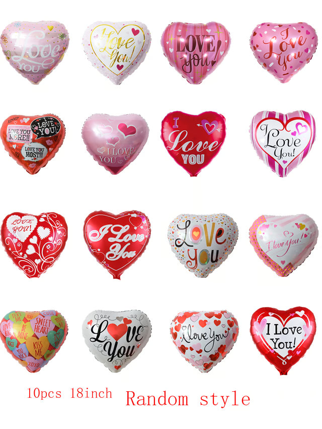 I Love You Heart Helium Balloons, Love Heart Foil Balloons, Valentine's Day Engagement Decoration