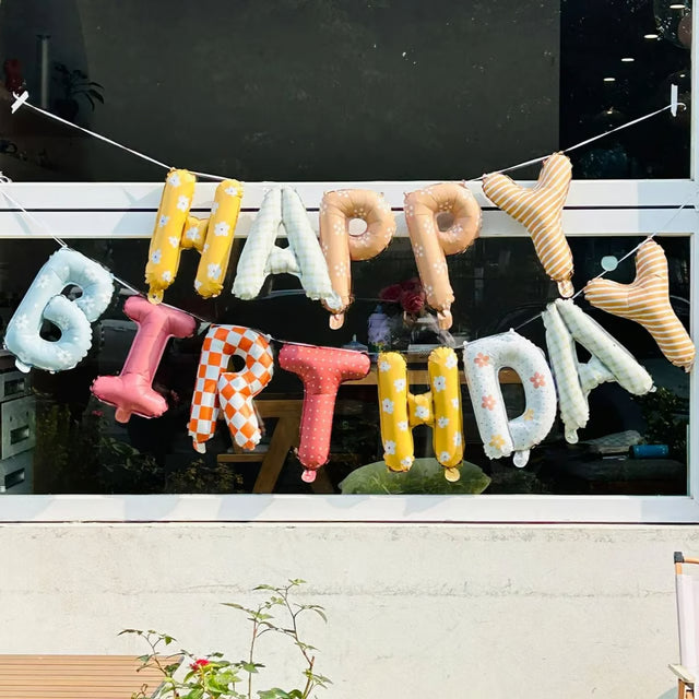 16 Inch Foil Happy Birthday Balloon Banner