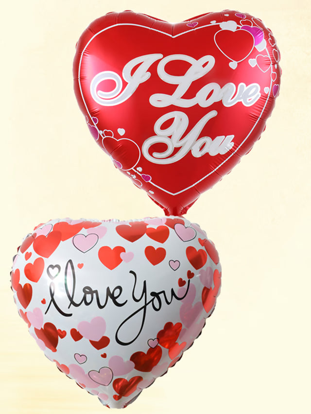 I Love You Heart Helium Balloons, Love Heart Foil Balloons, Valentine's Day Engagement Decoration