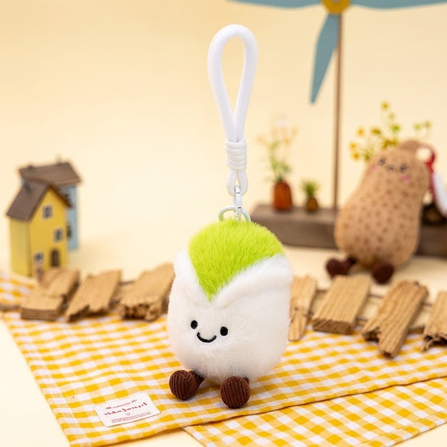 Fun Pistachio Plush Doll Keychains Fruit Plushie Pendant for Backpack, Christmas Decorations & Gifts