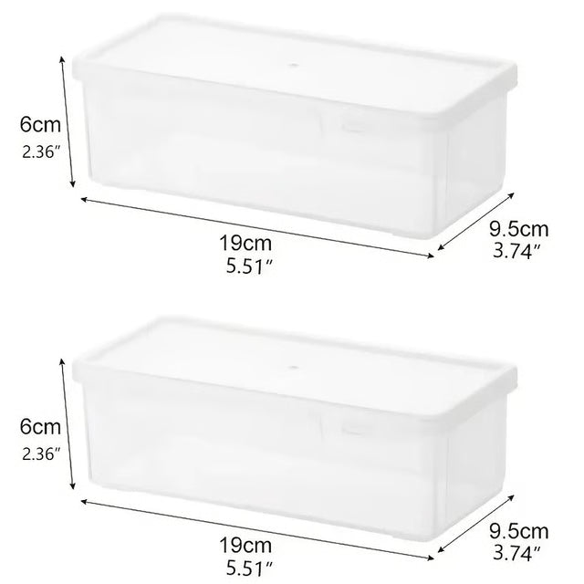 2pcs Translucent Pencil Case Large Capacity Pencil Box Stationery Organizer