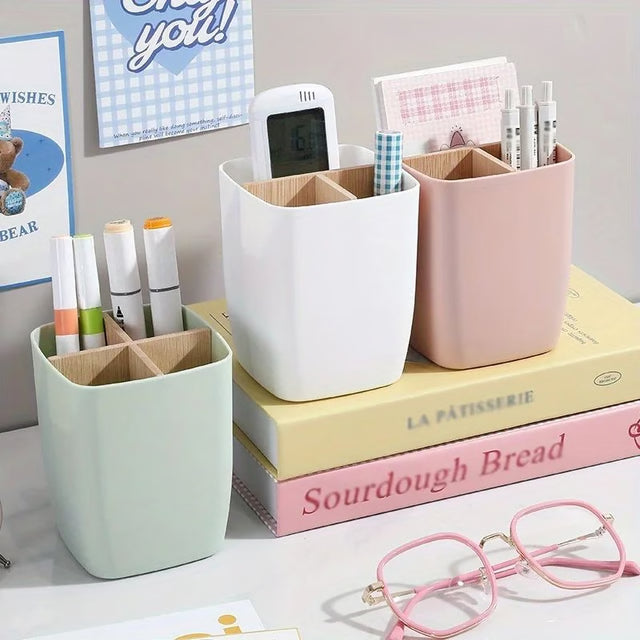 Bamboo Desk Organizer Storage Box