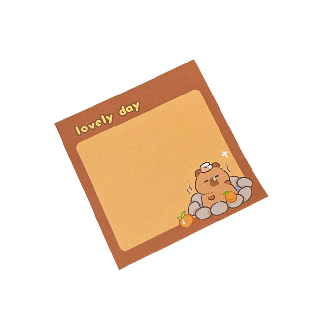 School Supplies Pad Stickers, Cute Cartoon Capybara Memo, Office Non Sticky Message Paper, Creative Hand Account Toy